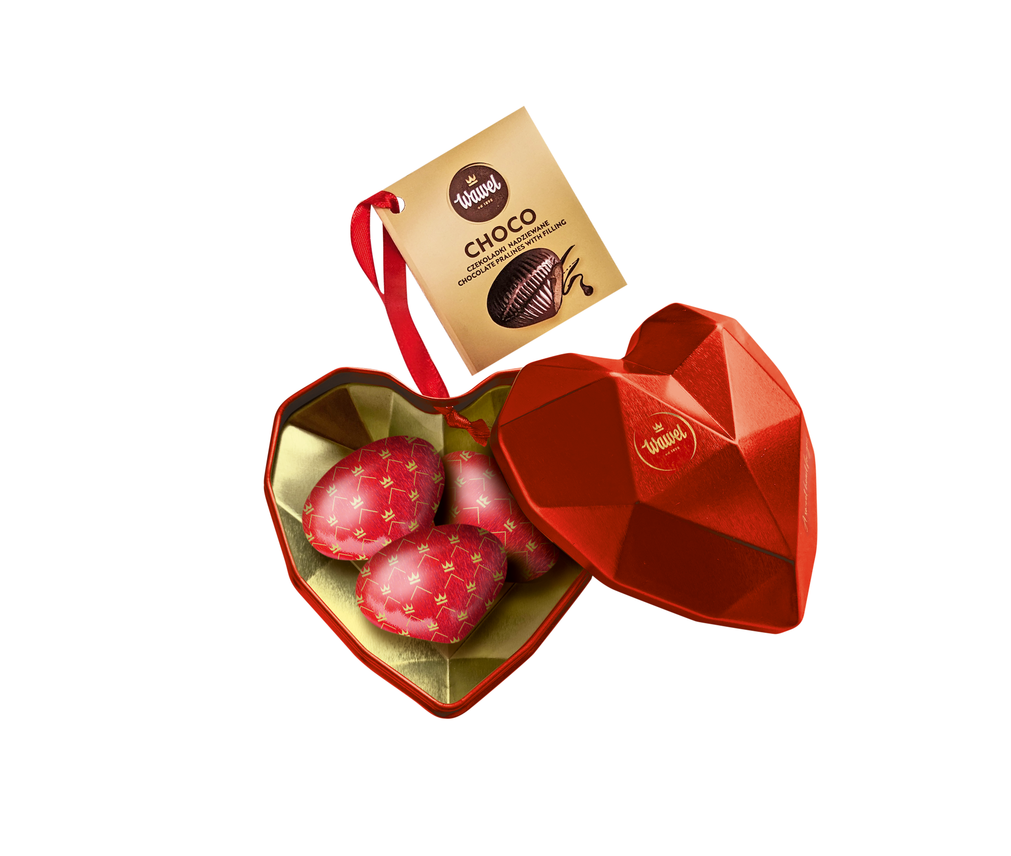 Choco Heart-shaped red tin (small)